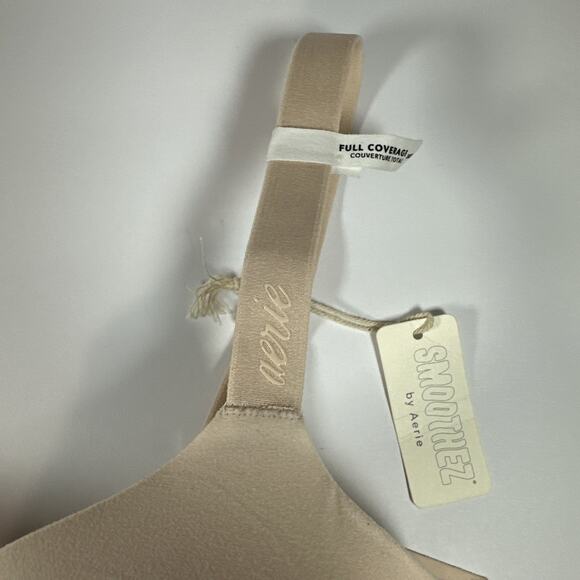 Aerie Bra 34DDD SMOOTHEZ Sands Underwire Full Coverage Lightly Lined T Shirt NWT - Picture 4 of 11